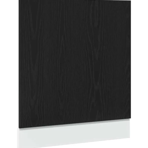 vidaXL Opvaskemaskiner>opvaskemaskinepanel "Lyon" sort eg 60x1,5x67 cm konstrueret træ