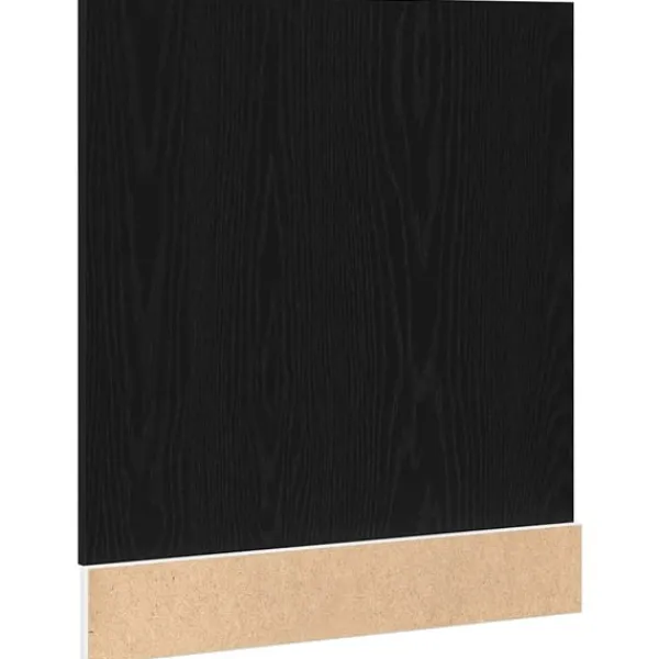 vidaXL Opvaskemaskiner>opvaskemaskinepanel "Lyon" sort eg 60x1,5x67 cm konstrueret træ