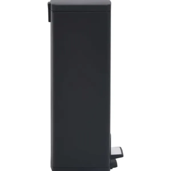 vidaXL Skraldespande & Papirkurve>pedalspand fingeraftryksafvisende 30 l rustfrit stål sort - Affaldsspande & papirkurve