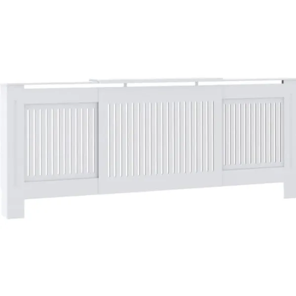 vidaXL radiatorskjuler 205 cm MDF hvid - Radiatorer – tilbehør Clearance