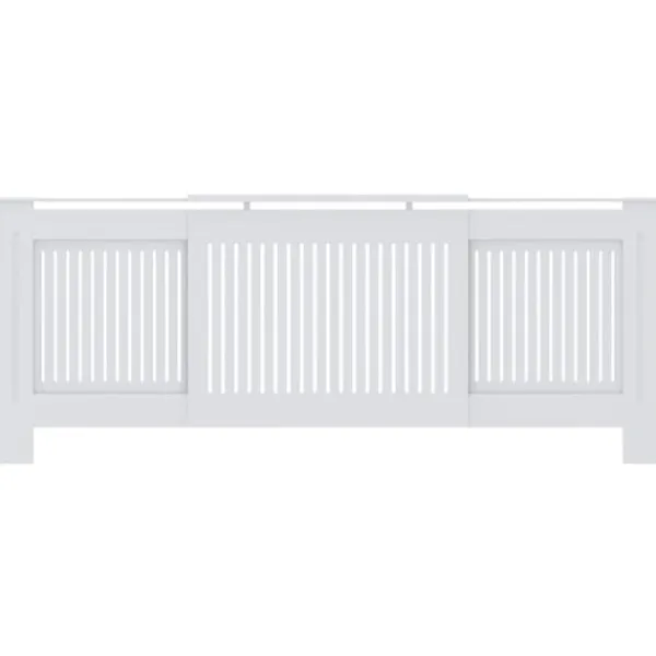 vidaXL radiatorskjuler 205 cm MDF hvid - Radiatorer – tilbehør Clearance