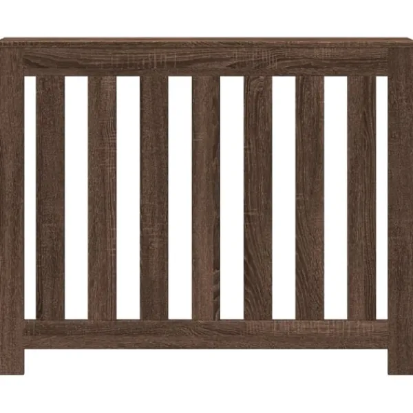 vidaXL radiatorskjuler 104x20x82 cm konstrueret træ brun egetræ Sale