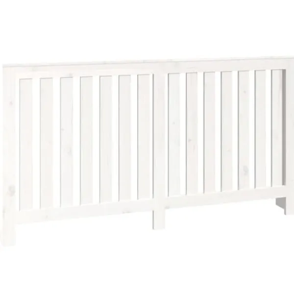 vidaXL Radiatorer>radiatorskjuler 153x19x84 cm massivt fyrretræ hvid - Radiatorer – tilbehør