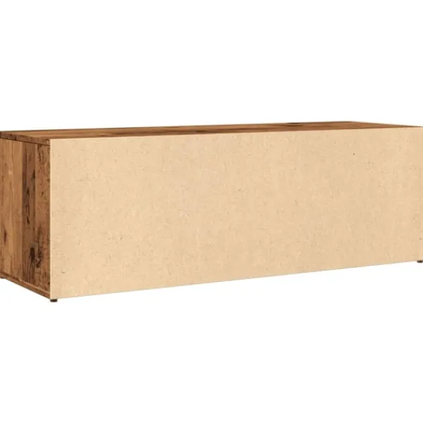 vidaXL Tøj- & Garderobeopbevaring>skobænk 105x35x35 cm konstrueret træ antikt trælook