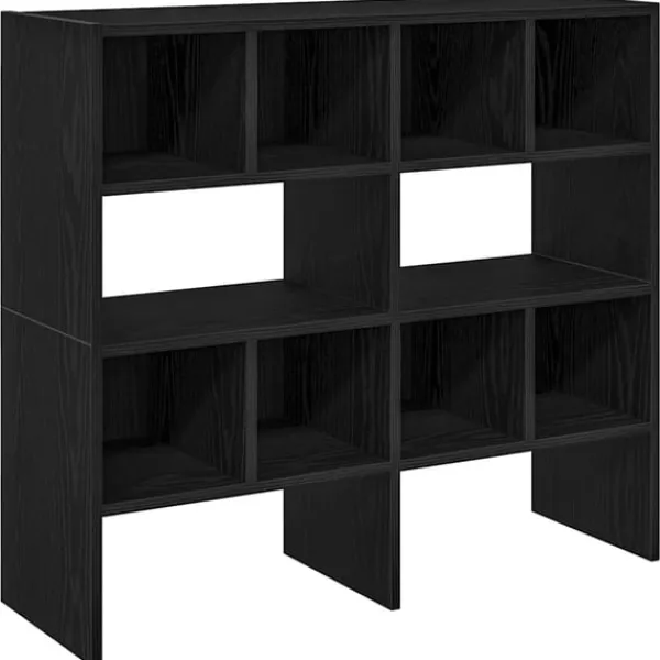 vidaXL Tøj- & Garderobeopbevaring>skostativer stabelbare 2 stk. 89,5x30x40 cm sort-eg
