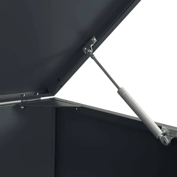 vidaXL Tilbehør Til Affaldshåndtering>skraldespandsskjuler 345x79x117 cm 5 rum stål antracit