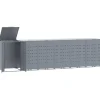vidaXL Tilbehør Til Affaldshåndtering>skraldespandsskjuler 414x79x117 cm 6 rum stål grå