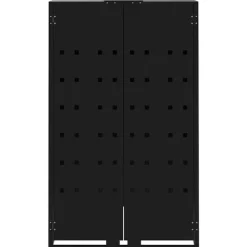 vidaXL skraldespandsskjuler 414x79x117 cm 6 rum stål sort Hot