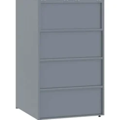 vidaXL skraldespandsskjuler 276x79x117 cm 4 rum stål grå New