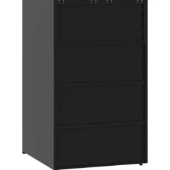 vidaXL skraldespandsskjuler 138x79x117 cm 2 rum stål sort Hot