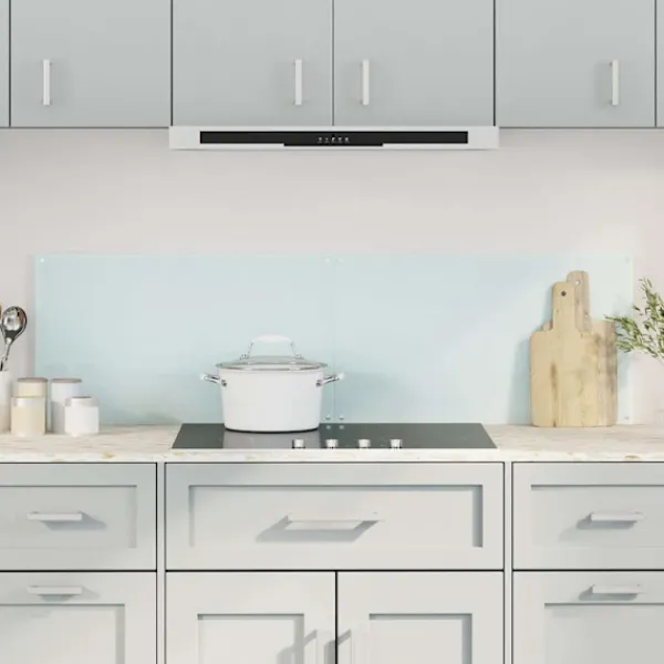 vidaXL stænkplader 2 stk. 70x40 cm hærdet glas hvid Clearance