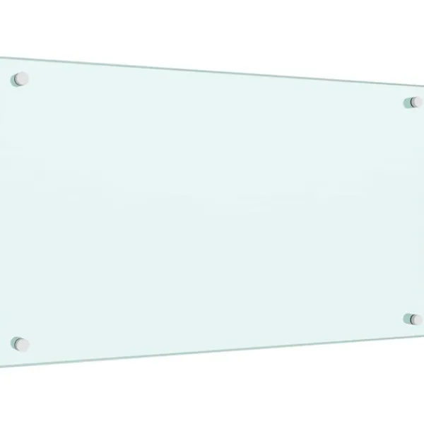 vidaXL stænkplader 2 stk. 70x40 cm hærdet glas hvid Clearance
