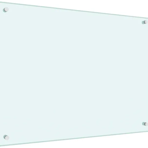 vidaXL Måtter & Gitter Til Køkkenvaske>stænkplader 2 stk. 80x60 cm hærdet glas hvid