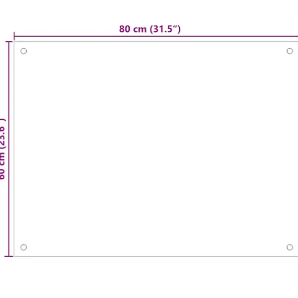 vidaXL Måtter & Gitter Til Køkkenvaske>stænkplader 2 stk. 80x60 cm hærdet glas hvid