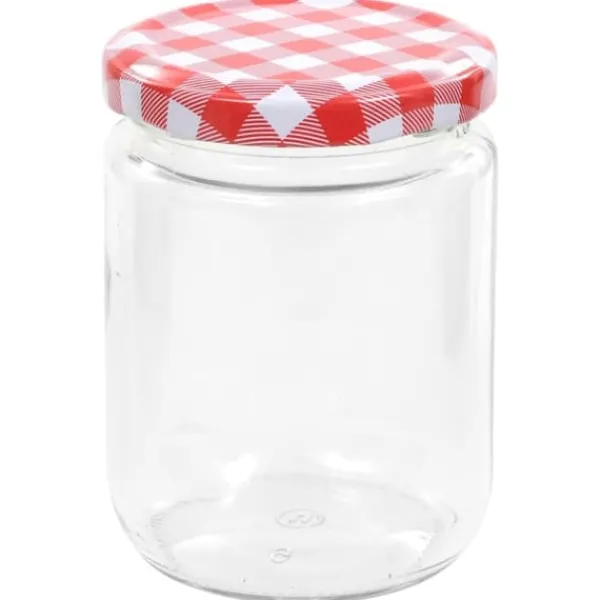 vidaXL Honningkrukker>syltetøjsglas 48 stk. med hvide og røde låg 230 ml - Honningkrukker