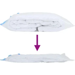 vidaXL Vakuumopbevaringsposer 20 pcs Gennemsigtig og blå 100 x 80 cm New