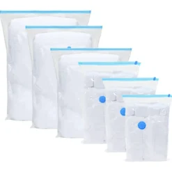 vidaXL Opbevaringsposer Til Hjemmet>Vakuumopbevaringsposer 10 pcs Gennemsigtig og blå 100 x 80 cm