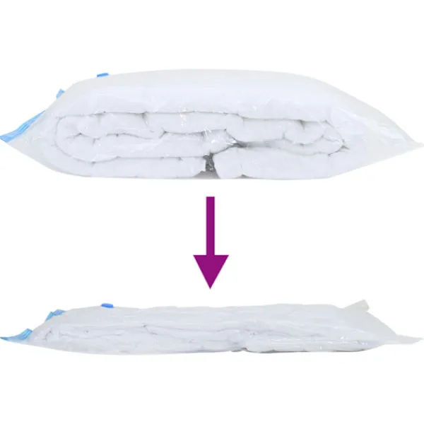 vidaXL Opbevaringsposer Til Hjemmet>Vakuumopbevaringsposer 10 pcs Gennemsigtig og blå 100 x 80 cm