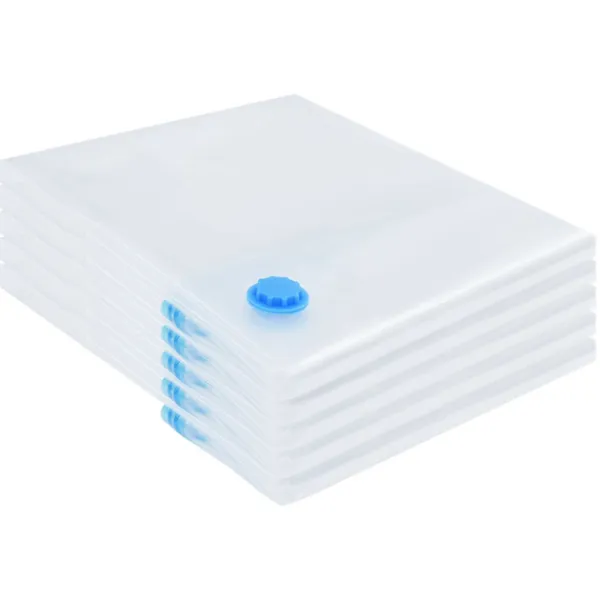 vidaXL Opbevaringsposer Til Hjemmet>Vakuumopbevaringsposer 5 pcs Gennemsigtig og blå 120 x 70 cm