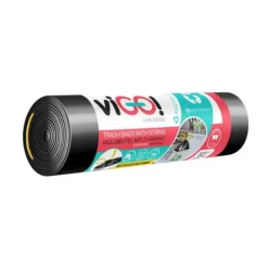 Skraldeposer>viGO! Eco LD poser med tape, sort mellemlag, 35 l, 30 stk.