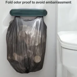 Vikbart plastpåsställ för papperskorg Väggmonterat soppåsställ Discount