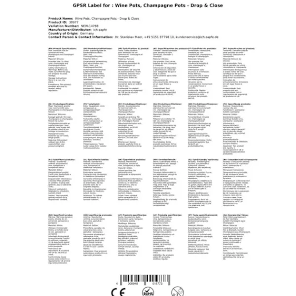 Flaskepropper>Vin propp, champagneprop - DROP CLOSE