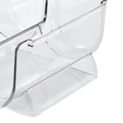 Vinarrangør Stabelbar Plastik Transparent Vandbjørneflaskeholder Til Hjemmets Fremvisning 2 Flasker Transparent Sale