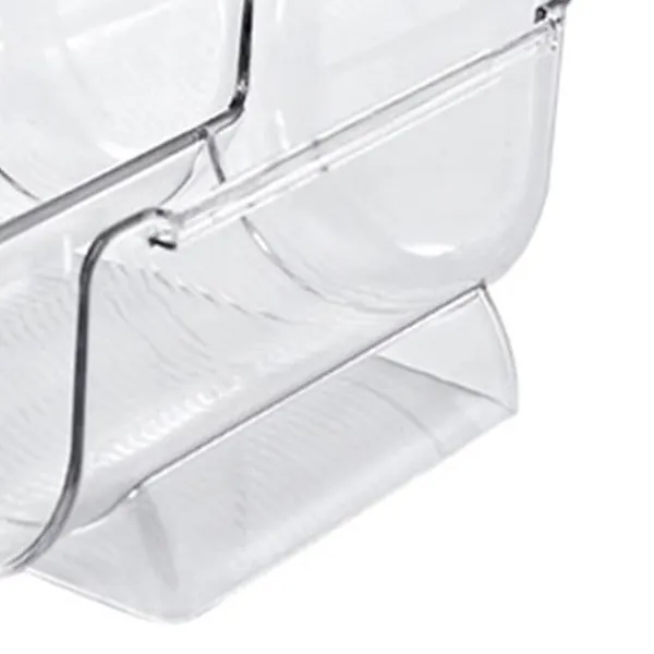Vinarrangør Stabelbar Plastik Transparent Vandbjørneflaskeholder Til Hjemmets Fremvisning 2 Flasker Transparent Sale
