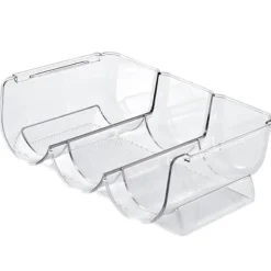 Vinarrangør Stabelbar Plastik Transparent Vandbjørneflaskeholder Til Hjemmets Fremvisning 3 Flasker Transparent Best