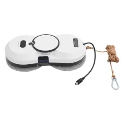 Vinduespudserrobot - Glasrengøringsrobot - Sugkraft 2800Pa - Fjernbetjening - EU-stik 220V, 72W - Vandtank 30 ml - Sikkerhedsline 4 m - Hvid Best