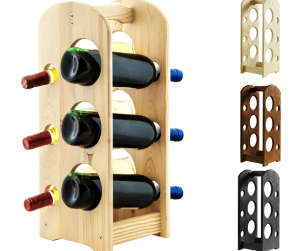 Vinhylde med håndtag RW-9-6 /6 flasker/ Naturlig Sale