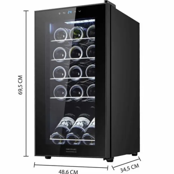 Vinkøleskabe>Vinotek Cecotec GrandSommelier 1550 Sort