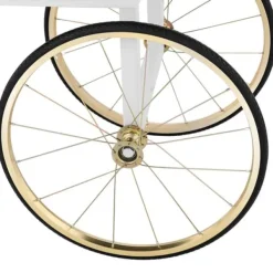 Vognbund til popcornmaskine med retro skab 51 x 37 cm - hvid og guld Clearance