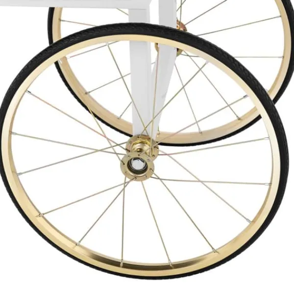 Vognbund til popcornmaskine med retro skab 51 x 37 cm - hvid og guld Clearance