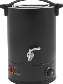 Vokssmelter til lysfremstilling - Elektrisk smeltegryde 12 l - 1800 W - SUS304 rustfrit stål - Justerbar 30–110°C - Spænding 220–240 V, 50 Hz - Sort | CDON Clearance