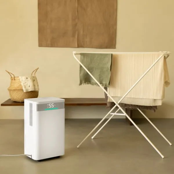 Vonroc Affugter 12L/dag | Til Rum op til 25 m² | Støjsvag & Kraftfuld | WiFi, Ionisator, Sølvionfilter, LED-display, Tørrefunktion & 2L Tank New