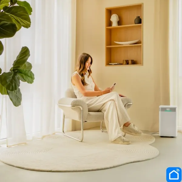 Vonroc Affugter 12L/dag | Til Rum op til 25 m² | Støjsvag & Kraftfuld | WiFi, Ionisator, Sølvionfilter, LED-display, Tørrefunktion & 2L Tank New