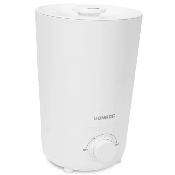 Vonroc Luftfugter 2,6 liter - ultralyd | 360° tågeudgang | Hvid Sale
