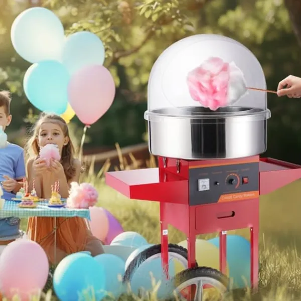 1000W Elektrisk Bomuldsslikmaskine - Kommerciel Candy Floss Maskine til Fester og Arrangementer New