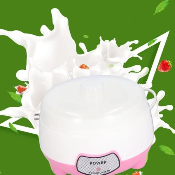 Yogurtmaskiner>15W 1L Mini Yoghurt Maker 360° Opvarmning Automatisk Yoghurtfremstillingsmaskine til hjemmet EU-stik 220V Pink