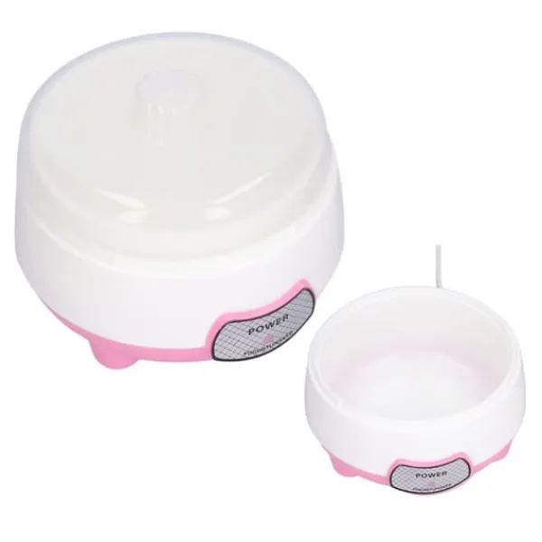 Yogurtmaskiner>15W 1L Mini Yoghurt Maker 360° Opvarmning Automatisk Yoghurtfremstillingsmaskine til hjemmet EU-stik 220V Pink