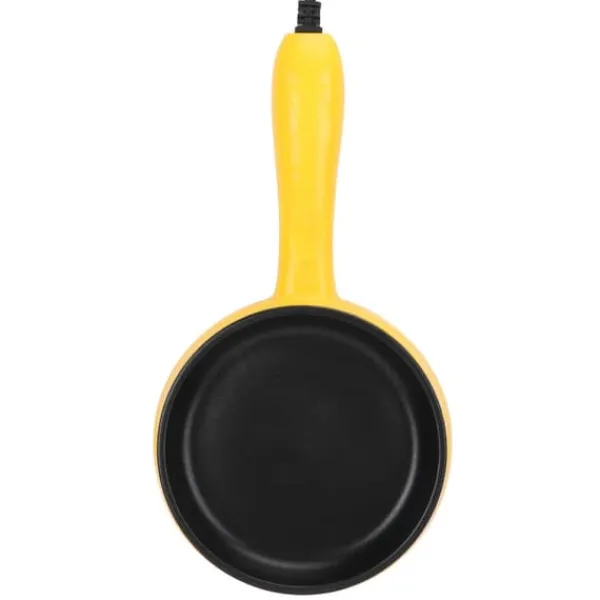 Elektriske Stegepander & Wokker>350W Mini Stegepande Non-Stick Steak Pandekage Æggepande med Træspatel EU Stik 220V