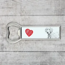 Weimaraner, Weimaraner - flaskeåbner med en hund, personlig køleskabsåbner, unik gave til en mand fra Art-Dog Best
