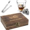 Whiskysten>Whiskey Stone Isterninger til Whiskey Gaveæske i træ