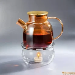 Wilmax | kaffe- og tevarmer i borosilikatglas | holder drikkevarer varme i oprejst position, tåler opvaskemaskine, stabil, gaveidé, egnet til alle tek | CDON