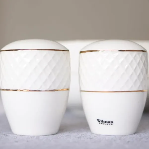 Wilmax salt- & peberstrøere i porcelæn, Diamond