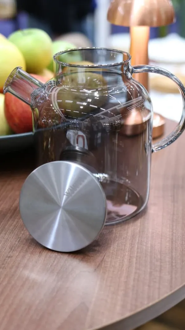Tebryggere>Wilmax Varmebestandig Glas Tekande 1,6L Grå
