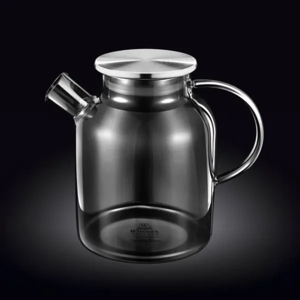 Tebryggere>Wilmax Varmebestandig Glas Tekande 1,6L Grå