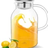 Wilmax varmefast glaskaraffel 2,1 l, stållåg Hot