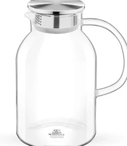 Wilmax varmefast glaskaraffel 2,1 l, stållåg Hot